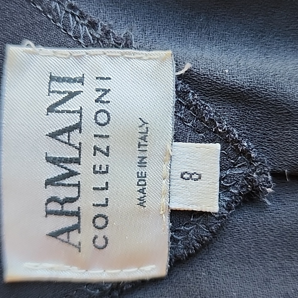 Armani Collezioni Elegant Black Silk Dress